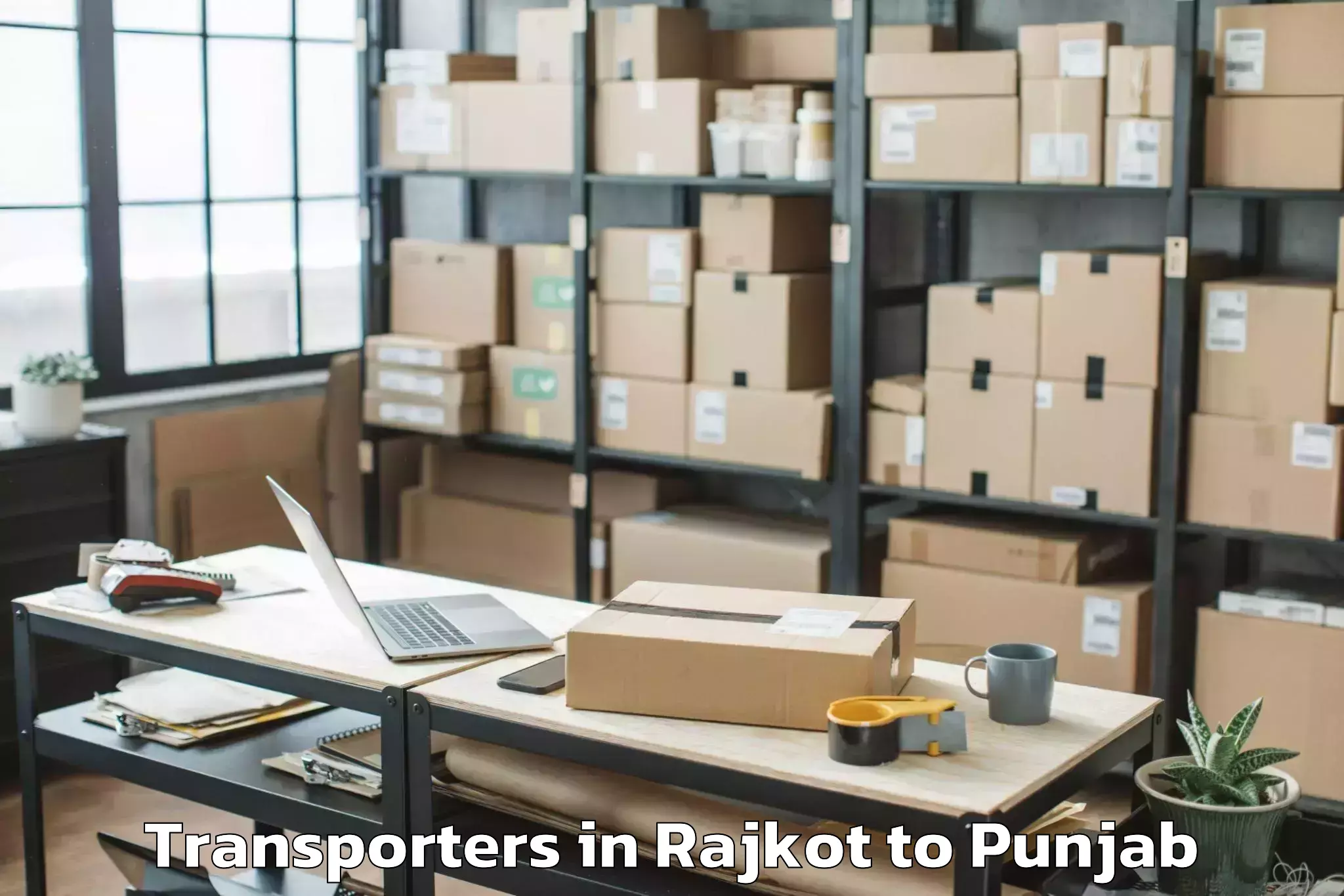 Easy Rajkot to Rampura Transporters Booking